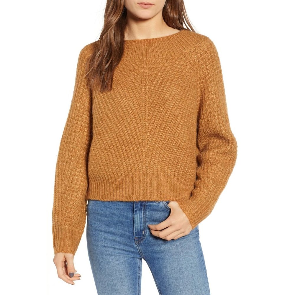 Leith Chunky Crewneck Pullover Sweater